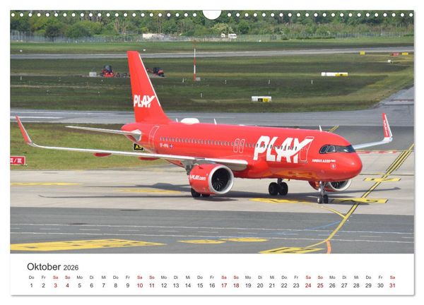 Produktbild: Flugzeugimpressionen auf dem Flughafen (Wandkalender 2026 DIN A3 quer), CALVENDO Monatskalender