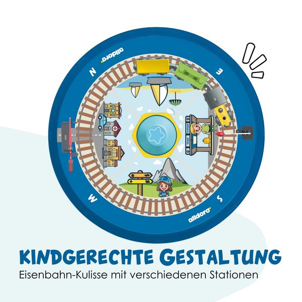 Produktbild: alldoro - Brummkreisel Eisenbahn, interaktiver Kreisel