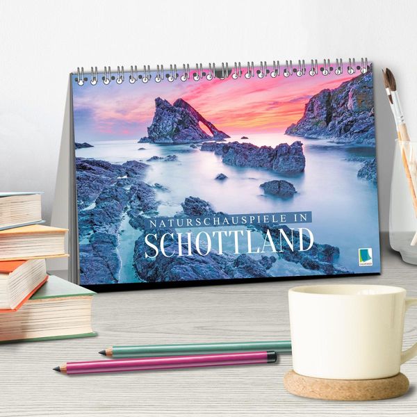 Produktbild: Naturschauspiele in Schottland (Tischkalender 2026 DIN A5 quer), CALVENDO Monatskalender
