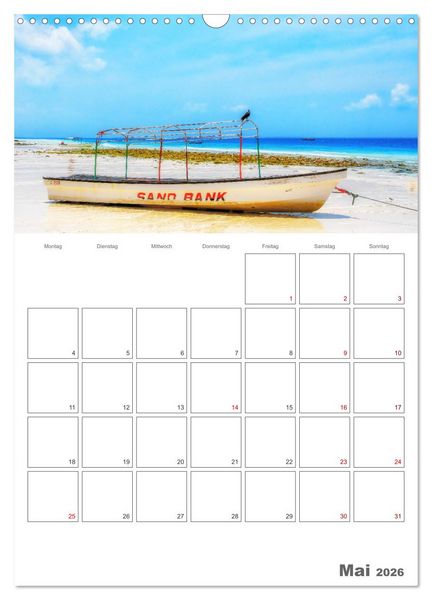 Produktbild: Sansibar - Traumreiseziel (Wandkalender 2026 DIN A3 hoch), CALVENDO Monatskalender
