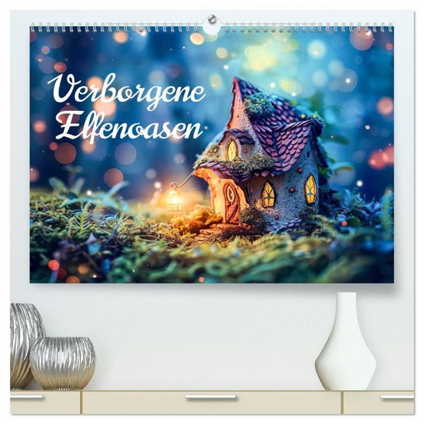 Produktbild: Verborgene Elfenoasen (hochwertiger Premium Wandkalender 2026 DIN A2 quer), Kunstdruck in Hochglanz