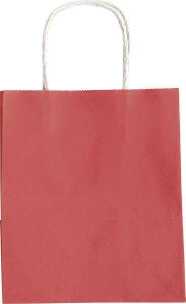 Folia Papiertüten M BASIC, Geschenktüten 110g/m² Kraftpapier 18x8x21cm, 7 Stück farbig sortiert