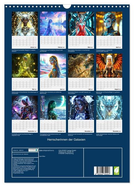 Produktbild: Herrscherinnen der Galaxien (Wandkalender 2027 DIN A3 hoch), CALVENDO Monatskalender