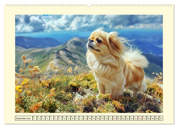 Produktbild: Zauberhafte Pekinesen. Charmante und stolze Hunde zum Verlieben (Wandkalender 2026 DIN A2 quer), CALVENDO Monatskalender