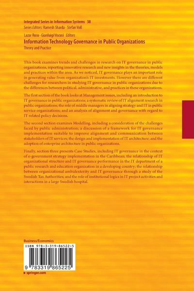 Produktbild: Information Technology Governance in Public Organizations