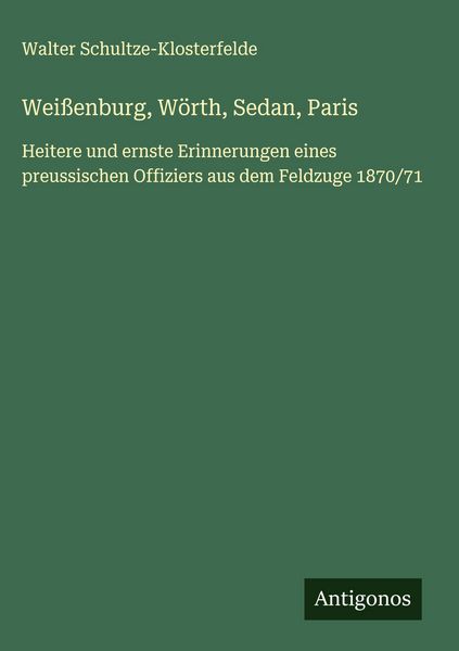 Produktbild: Wei&szlig;enburg, W&ouml;rth, Sedan, Paris