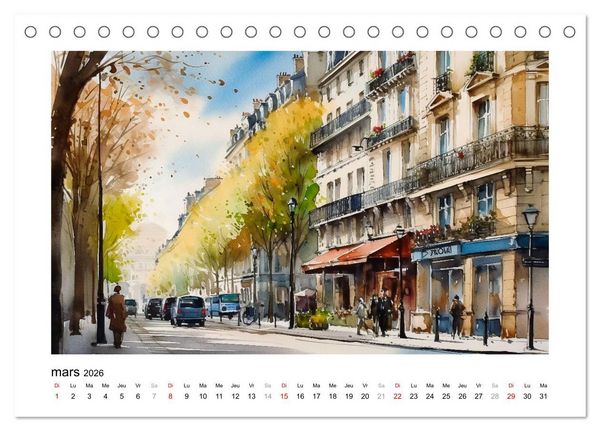 Produktbild: Paris, ville d'amour (Calendrier de bureau 2026 DIN A5 vertical), CALVENDO calendrier mensuel