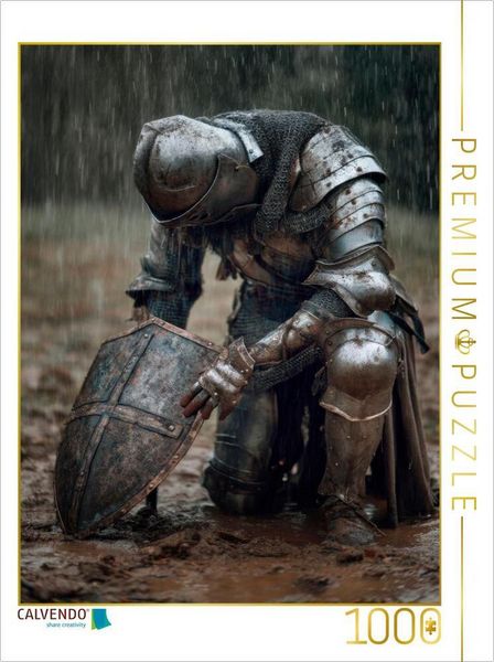 CALVENDO Puzzle Ritter - Demut nach der Schlacht | 1000 Teile Lege-Größe 64 × 48 cm Foto-Puzzle für glückliche Stunden