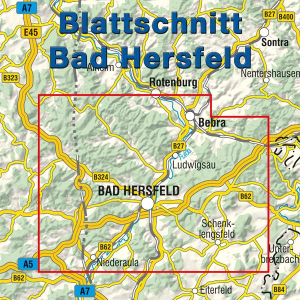 Produktbild: Bad Hersfeld - Rad- u. Wanderkarte