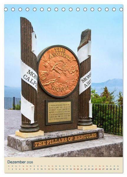 Produktbild: Gibraltar - Die Heimat der Berberaffen auf dem Rock (Tischkalender 2026 DIN A5 hoch), CALVENDO Monatskalender