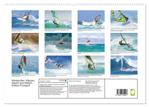 Produktbild: Windsurfen: Wasser, Gischt und Wellen - Edition Funsport (hochwertiger Premium Wandkalender 2026 DIN A2 quer), Kunstdruck in Hochglanz