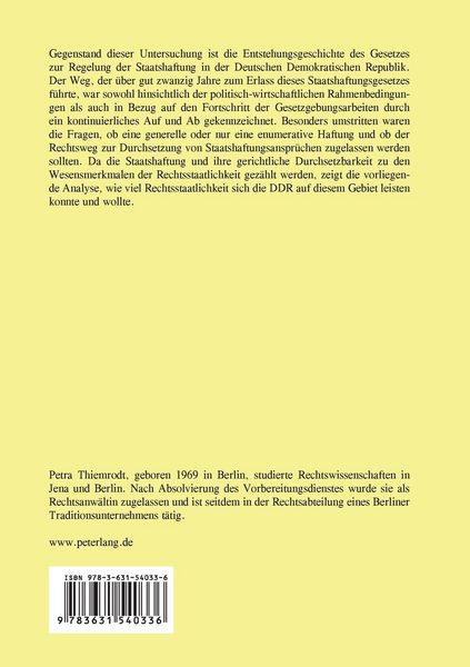 Produktbild: Die Entstehung des Staatshaftungsgesetzes der DDR