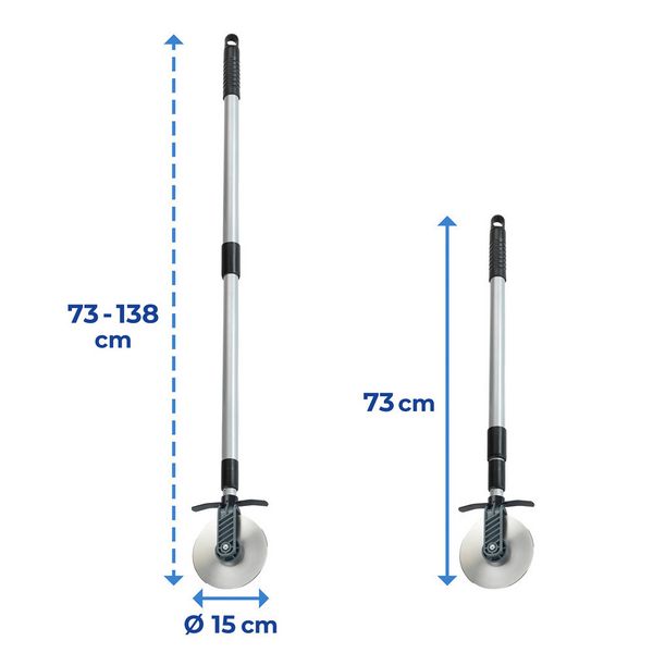 Produktbild: Rasenkanten-Roller Mod. Cut mit Teleskopstiel, ausziehbar von 56 bis 122 cm