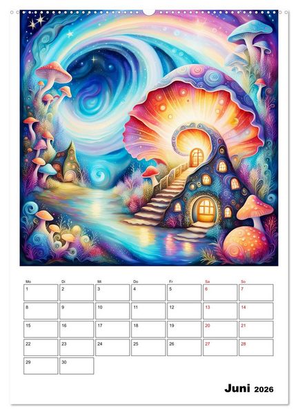 Produktbild: Zauberhafte Muschelh&auml;user (Wandkalender 2026 DIN A2 hoch), CALVENDO Monatskalender
