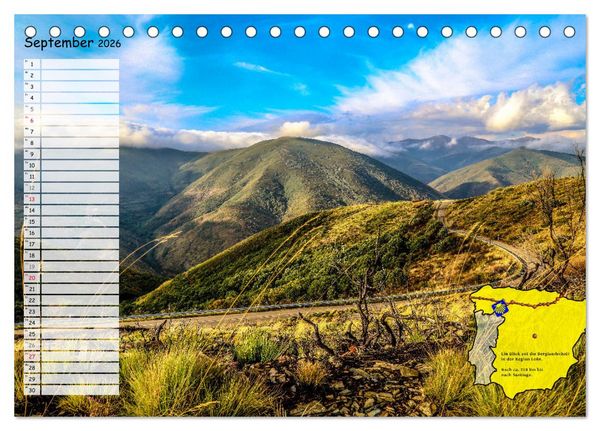 Produktbild: Der Jakobsweg von seinen sch&ouml;nsten Seiten! (Tischkalender 2026 DIN A5 quer), CALVENDO Monatskalender