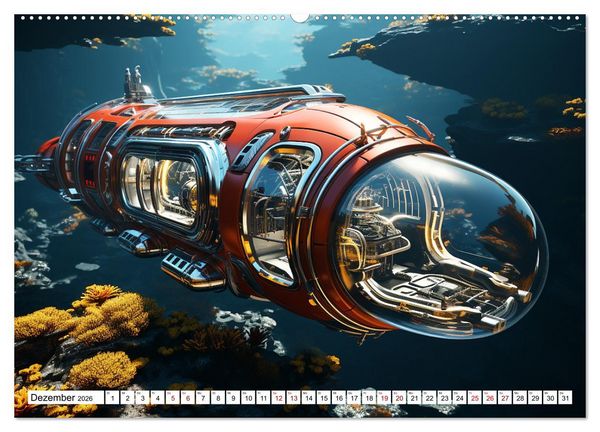 Produktbild: Futuristische U-Boote (Wandkalender 2026 DIN A2 quer), CALVENDO Monatskalender