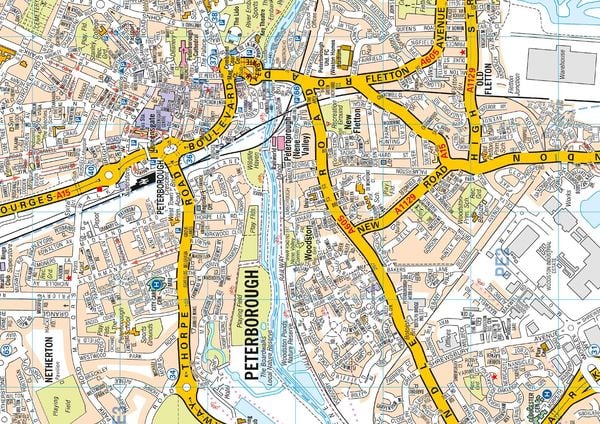 Produktbild: Peterborough A-Z Pocket Street Map