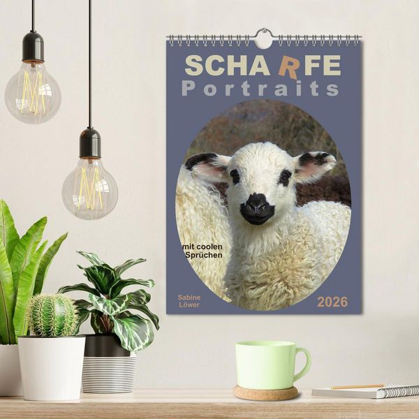 Produktbild: Scharfe Portraits (Wandkalender 2026 DIN A4 hoch), CALVENDO Monatskalender