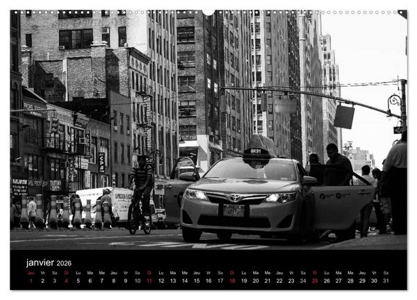 Produktbild: New York en noir et blanc (Calendrier mural 2026 DIN A2 vertical) calendrier de bureau