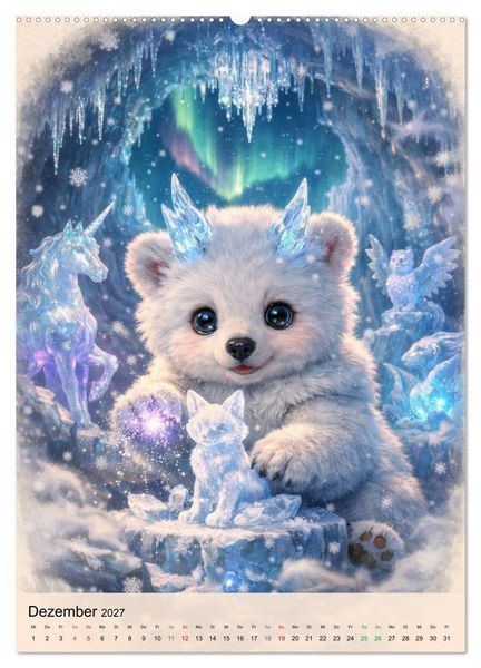 Produktbild: Flauschige Zauberlehrlinge (hochwertiger Premium Wandkalender 2027 DIN A2 hoch), Kunstdruck in Hochglanz