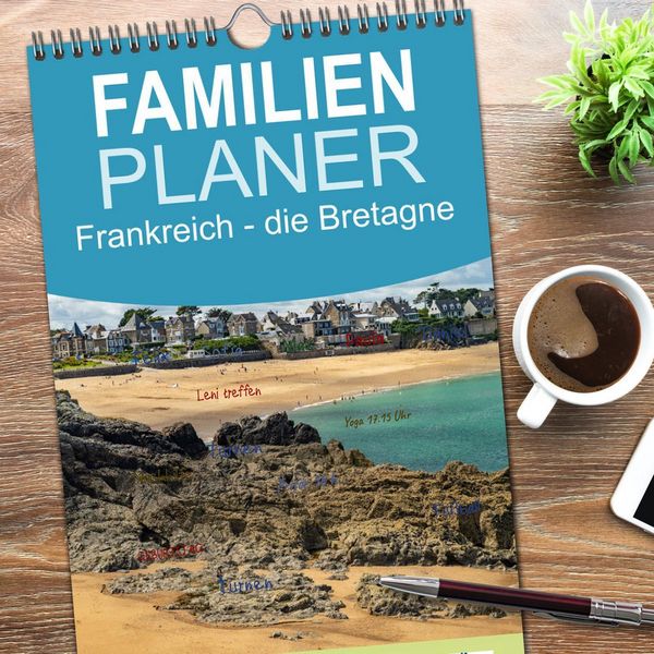 Produktbild: Familienplaner 2026 - Frankreich - die Bretagne mit 5 Spalten (Wandkalender, 21 x 45 cm) CALVENDO