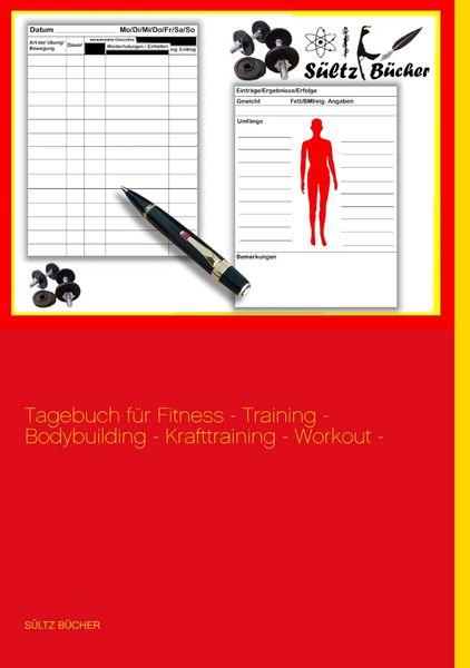 Produktbild: Tagebuch f&uuml;r Fitness - Training - Bodybuilding - Krafttraining - Workout - XXL