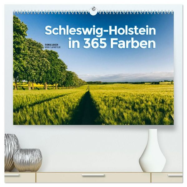 Produktbild: Schleswig-Holstein in 365 Farben (hochwertiger Premium Wandkalender 2027 DIN A2 quer), Kunstdruck in Hochglanz