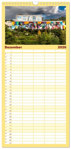 Produktbild: Familienplaner 2026 - W&auml;nde sprechen B&auml;nde mit 5 Spalten (Wandkalender, 21 x 45 cm) CALVENDO