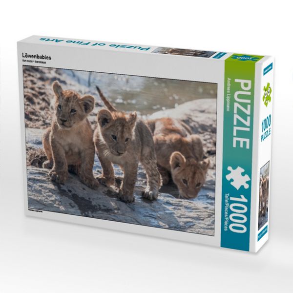Produktbild: CALVENDO Puzzle L&ouml;wenbabies 1000 Teile Puzzle quer | 1000 Teile Lege-Gr&ouml;&szlig;e 64 &times; 48 cm Foto-Puzzle f&uuml;r gl&uuml;ckliche Stunden