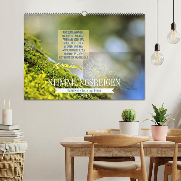 Produktbild: Stimmungsreigen Gef&uuml;hlvolle Texte und Bilder (Wandkalender 2026 DIN A2 quer), CALVENDO Monatskalender