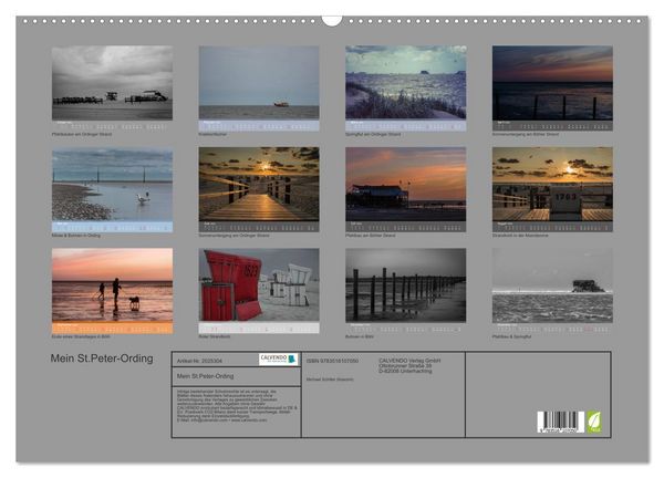Produktbild: Mein St.Peter-Ording (Wandkalender 2026 DIN A2 quer), CALVENDO Monatskalender