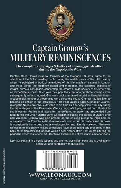 Produktbild: Captain Gronow's Military Reminiscences With the First Guards During the Later Peninsular War and the Waterloo Campaign, 1813-15