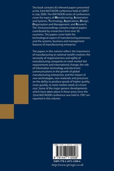 Produktbild: Proceedings of the 33rd International MATADOR Conference