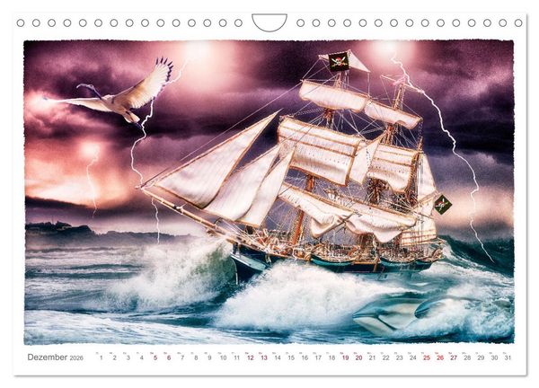 Produktbild: Modellschiffe in Szene gesetzt. (Wandkalender 2026 DIN A4 quer), CALVENDO Monatskalender