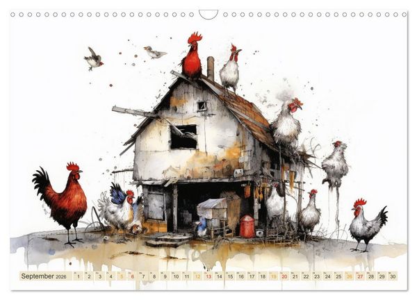 Produktbild: Da ist was los auf dem Bauernhof (Wandkalender 2026 DIN A3 quer), CALVENDO Monatskalender