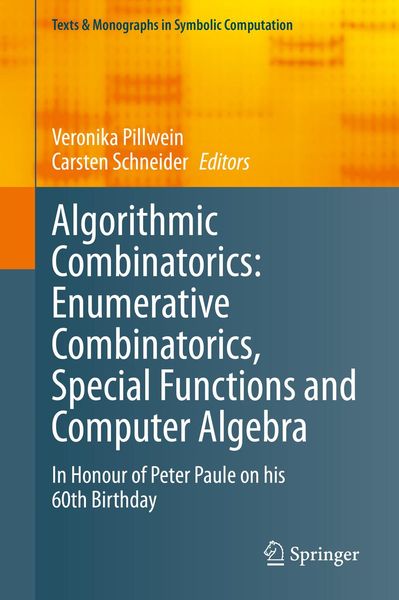 Produktbild: Algorithmic Combinatorics: Enumerative Combinatorics, Special Functions and Computer Algebra
