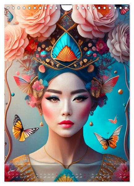 Produktbild: Mystische Frauen - G&ouml;ttinnen der Metamorphose (Wandkalender 2026 DIN A4 hoch), CALVENDO Monatskalender