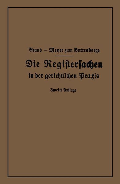 Produktbild: Die Registersachen