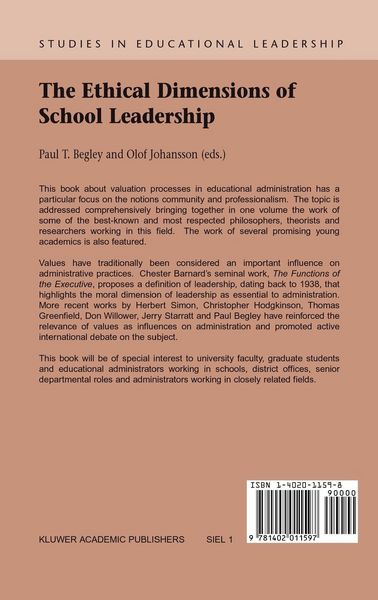 Produktbild: The Ethical Dimensions of School Leadership