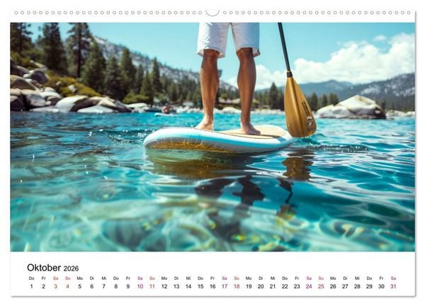 Produktbild: Stand up paddling - SUP (Wandkalender 2026 DIN A2 quer), CALVENDO Monatskalender