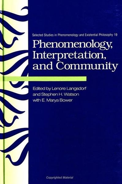 Produktbild: Phenomenology, Interpretation, and Community