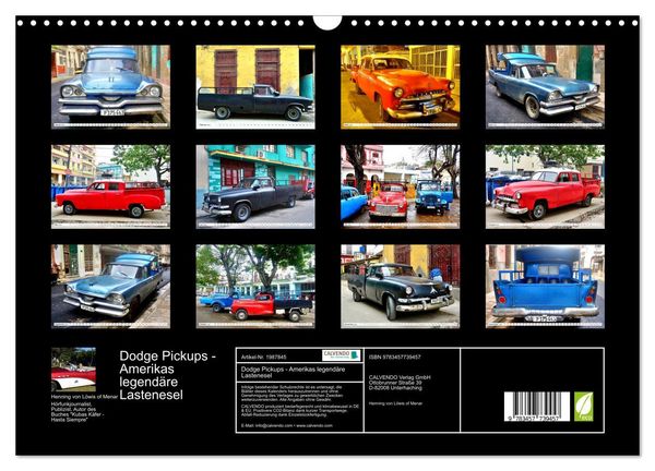 Produktbild: Dodge Pickups - Amerikas legend&auml;re Lastenesel (Wandkalender 2026 DIN A3 quer), CALVENDO Monatskalender