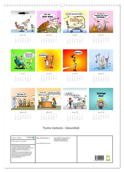 Produktbild: Trumix Cartoons - Gesundheit (Wandkalender 2026 DIN A2 hoch), CALVENDO Monatskalender