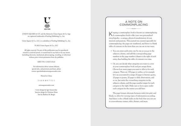 Produktbild: The Commonplace Book
