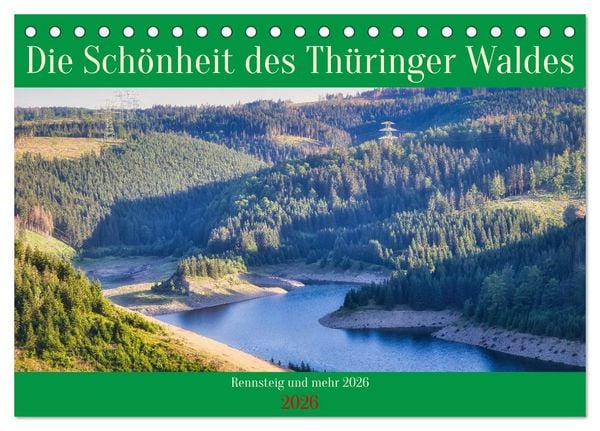 Produktbild: Die Sch&ouml;nheit des Th&uuml;ringer Waldes (Tischkalender 2026 DIN A5 quer), CALVENDO Monatskalender