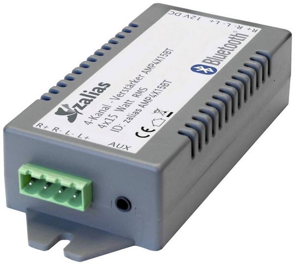 Produktbild: Lyndahl AMP4X15BT Stereo-Verst&auml;rker 4 x 30W Grau Bluetooth&reg;
