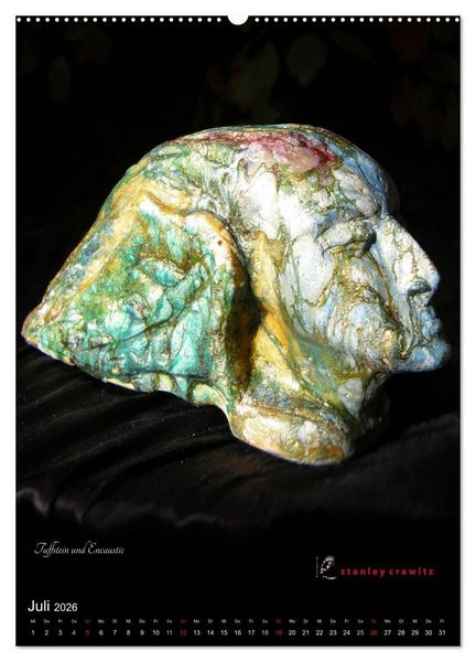 Produktbild: Kunstkalender 2026 - Encaustic und Tuffstein - Skulpturen (hochwertiger Premium Wandkalender 2026 DIN A2 hoch), Kunstdruck in Hochglanz