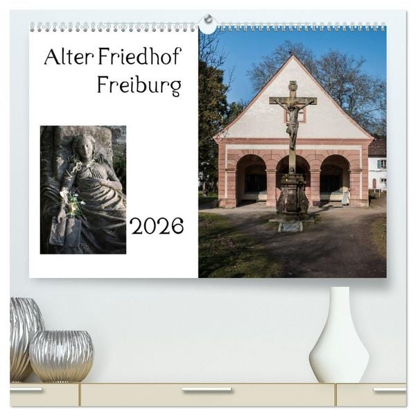 Produktbild: Alter Friedhof Freiburg (hochwertiger Premium Wandkalender 2026 DIN A2 quer), Kunstdruck in Hochglanz