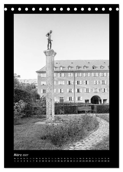 Produktbild: Liebenswertes M&uuml;nchen 2027 - Stilisierte Fotografien in schwarzwei&szlig; (Tischkalender 2027 DIN A5 hoch), CALVENDO Monatskalender