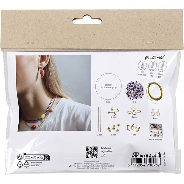Produktbild: Creativ Company Mini Kreativ Set Schmuck, Halsketten und Ohrringe, K&ouml;nigsblau